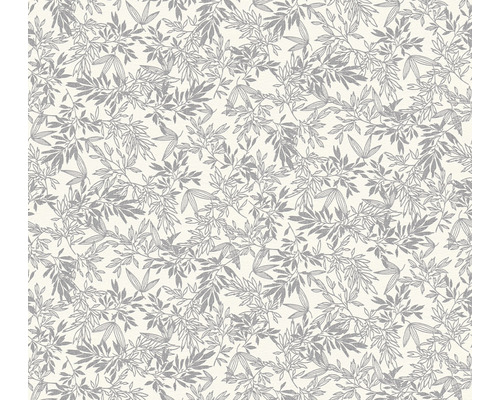 Vliestapete 39028-1 Attractive 2 Blättermotiv grau-weiß glänzend-0
