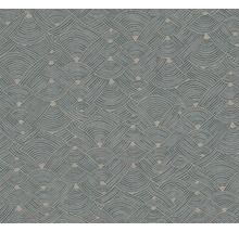 Vliestapete 38742-1 Nara Ethno Wellenmuster blau-thumb-0