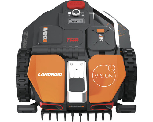 Akku-Mähroboter WORX 20V Landroid Vision L1300 22cm/1.300m² mit App, ohne Begrenzungsdraht WR213E, inkl. 4Ah Akku und Ladestation