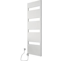 Elektrischer Handtuchwärmer SCHULTE Turin Heizstab links 60,5 x 170,3 cm 600 W mit Heizstab 3 regulierbar weiß