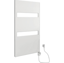 Elektrischer Handtuchwärmer SCHULTE Turin Heizstab rechts 50,5 x 114,3 cm 600 W mit Heizstab 3 regulierbar weiß