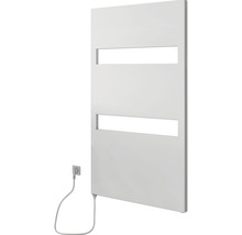 Elektrischer Handtuchwärmer SCHULTE Turin Heizstab links 60,5 x 114,3 cm 600 W mit Schukostecker weiß