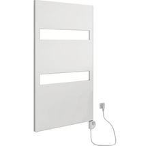 Elektrischer Handtuchwärmer SCHULTE Turin Heizstab rechts 60,5 x 114,3 cm 600 W mit Heizstab 3 regulierbar weiß