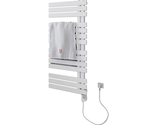 Elektrischer Handtuchwärmer SCHULTE Breda Heizstab rechts 60 x 106 cm 600 W mit Heizstab 3 regulierbar weiß