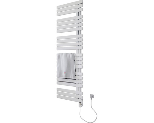 Elektrischer Handtuchwärmer SCHULTE Breda Heizstab rechts 50 x 169 cm 900 W mit Heizstab 3 regulierbar weiß