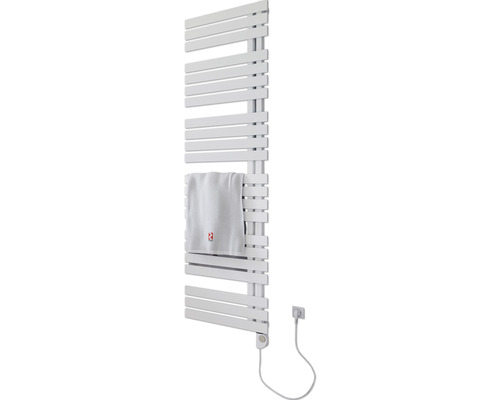 Elektrischer Handtuchwärmer SCHULTE Breda Heizstab rechts 60 x 169 cm 900 W mit Heizstab 3 regulierbar weiß