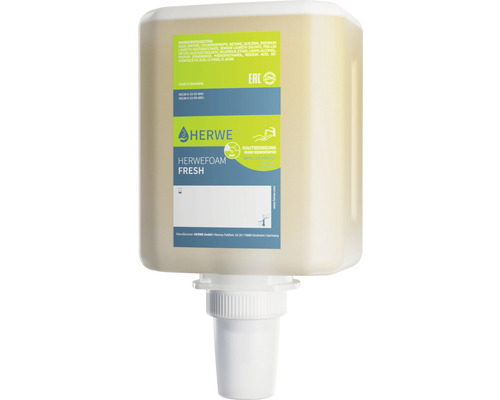 Hautreinigungsschaum Herwe Herwefoam Fresh 1000 ml Herwe Herwefoam Fresh Schaumseife Nachfüllpack