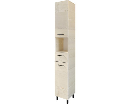 Hochschrank Pelipal Quickset 920 BxHxT 30 x 195,5 cm x 33 cm Frontfarbe pinie Hochschrank aus Holz mit Schubladen und offenen Fächern
