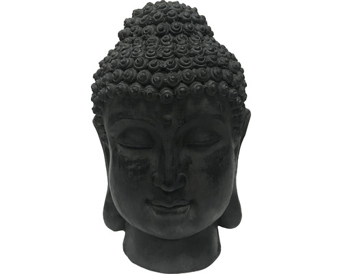 Dekofigur Lafiora Buddha Fibreclay 28,5 x 27 x 43 cm anthrazit Buddha Kopf Gartenfigur