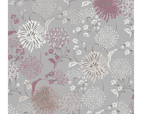 Vliestapete 38900-2 House of Turnowsky Pusteblumen grau rot Tapete mit floralem Muster