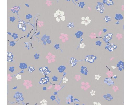Vliestapete 38907-4 House of Turnowsky verspielte Blumen grau blau