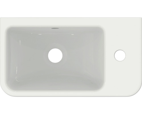 Keramikspülbecken mit Abtropffläche und Hahnloch