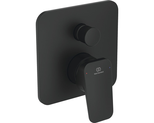 Ideal Standard Badewannenarmatur Unterputz CERAPLAN silk black matt BD263XG Schwarz Armatur für Badezimmer mit Ideal Standard Logo