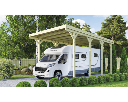 Einzelcarport Karibu Caravan 394 x 712 cm kesseldruckimprägniert