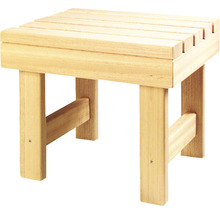Holzhocker mit Lattenrostsitzfläche