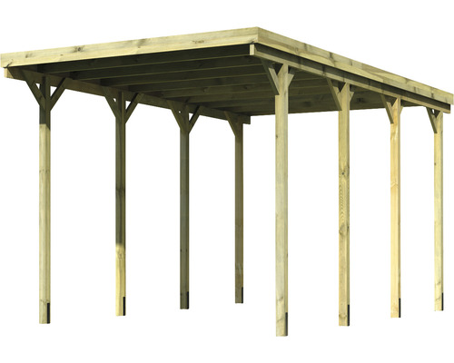 Holzcarport mit Flachdach