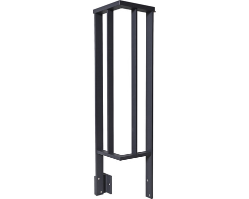 Pertura Geländereck-Set Triton anthrazit Aluminium für Seitenmontage 26x26 cm Dekorative Gartenleuchte zur Montage