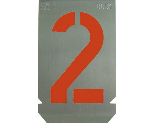 Signierschablonen-Satz 50 mm Zahlen 0-9 Blockschrift nach DIN 1451 Zinkblech