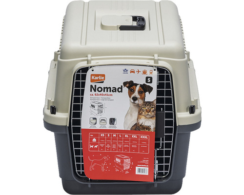 Karlie Nomad Transportbox für Haustiere, circa 62x40x41 cm