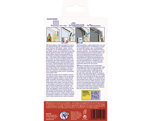 Pollenschutzgitter zum Zuschneiden mit Klettband