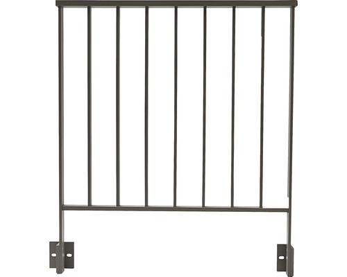 Pertura Geländer-Komplettset Triton taupe G-Form Aluminium für Seitenmontage 12 m Geländerbauteil aus Metall