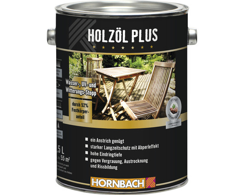 HORNBACH Holzöl Plus farblos 2,5 l