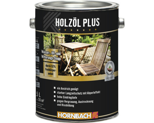 HORNBACH Holzöl Plus farblos 2,5 l HORNBACH Holzöl Plus farblos 2,5 l