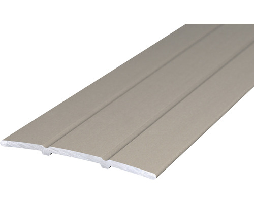 SKANDOR Übergangsprofil Aluminium Edelstahloptik eloxiert 3x38x2700 mm Aluminium Übergangsprofil