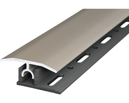 SKANDOR Übergangsprofil Aluminium Edelstahloptik eloxiert 10x34x2700 mm