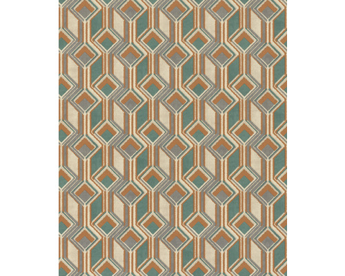 Vliestapete 746525 Indian Style Grafisch orange Tapete mit geometrischem Rautenmuster