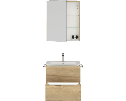 Waschtisch mit Unterschrank und Spiegelschrank für das Badezimmer