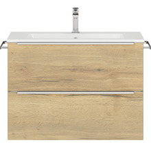 Waschbeckenunterschrank mit zwei Schubladen und Armatur
