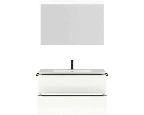 Waschtisch mit Unterschrank und Spiegel für das Badezimmer