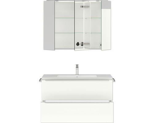 Waschtisch mit Spiegelschrank für das Badezimmer