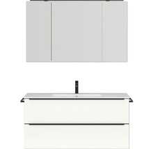 Waschtisch mit Waschbecken und Spiegelschrank für das Badezimmer