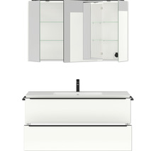 Waschtisch mit Waschbecken und Spiegelschrank für Badezimmer