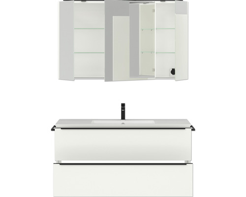 Waschtisch mit Unterschrank und Spiegelschrank für Badezimmer