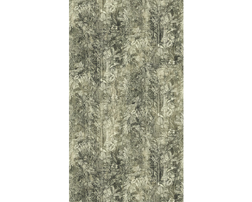 Fototapete Vlies 39313-1 The Wall II Dschungel Grau Grün 3-tlg. 159 x 280 cm Tapete mit Dschungelmotiv für Wandgestaltung