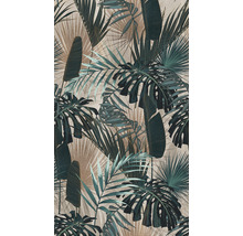 Fototapete Vlies 39180-1 The Wall II Monstera petrol 3-tlg. 159 x 280 cm