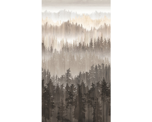 Fototapete Vlies 39181-2 The Wall II Aquarell Wald braun 3-tlg. 159 x 280 cm