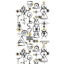 Illustration verschiedener Symbole und geometrischer Formen.