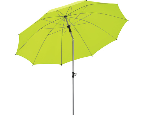 Sonnenschirm Mittelstockschirm Schneider Locarno Ø 220 cm Polyester (PES) grün Geöffneter, grüner Gartenschirm