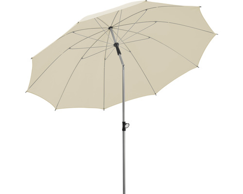 Sonnenschirm Mittelstockschirm Schneider Locarno Ø 220 cm Polyester (PES) natur Gartenschirm mit Metallgestell und Stoffbespannung