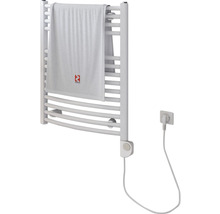 Elektrischer Handtuchwärmer SCHULTE Europa Heizstab rechts 50 x 69,5 cm 300 W mit Heizstab 3 regulierbar weiß