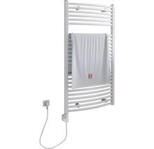 Elektrischer Handtuchwärmer SCHULTE Europa Heizstab links 60 x 113,5 cm 600 W mit Heizstab 3 regulierbar weiß