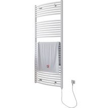 Elektrischer Handtuchwärmer SCHULTE Europa Heizstab rechts 60 x 153,5 cm 600 W mit Schukostecker weiß