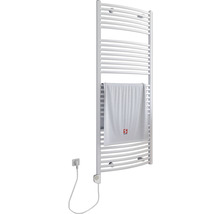 Elektrischer Handtuchwärmer SCHULTE Europa Heizstab links 60 x 153,5 cm 600 W mit Heizstab 3 regulierbar weiß