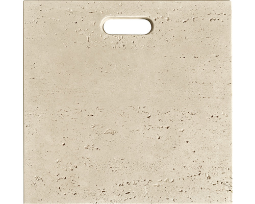 Travertinplatte mit Griffloch