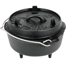 Dutch Oven aus Gusseisen mit Deckel und Tragebügel