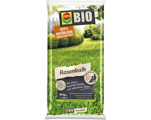 Rasen- und Gartenkalk COMPO BIO mineralischer Bodenhilfsstoff 10 kg 200 m²
